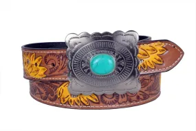 TLP MAHARAJA Leather Belt for Men Colour - Brown (SKU BELT-10031)