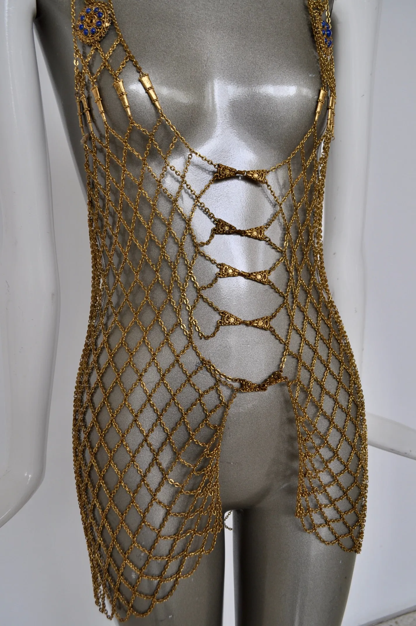 1970s Metal mesh vest Azzaro