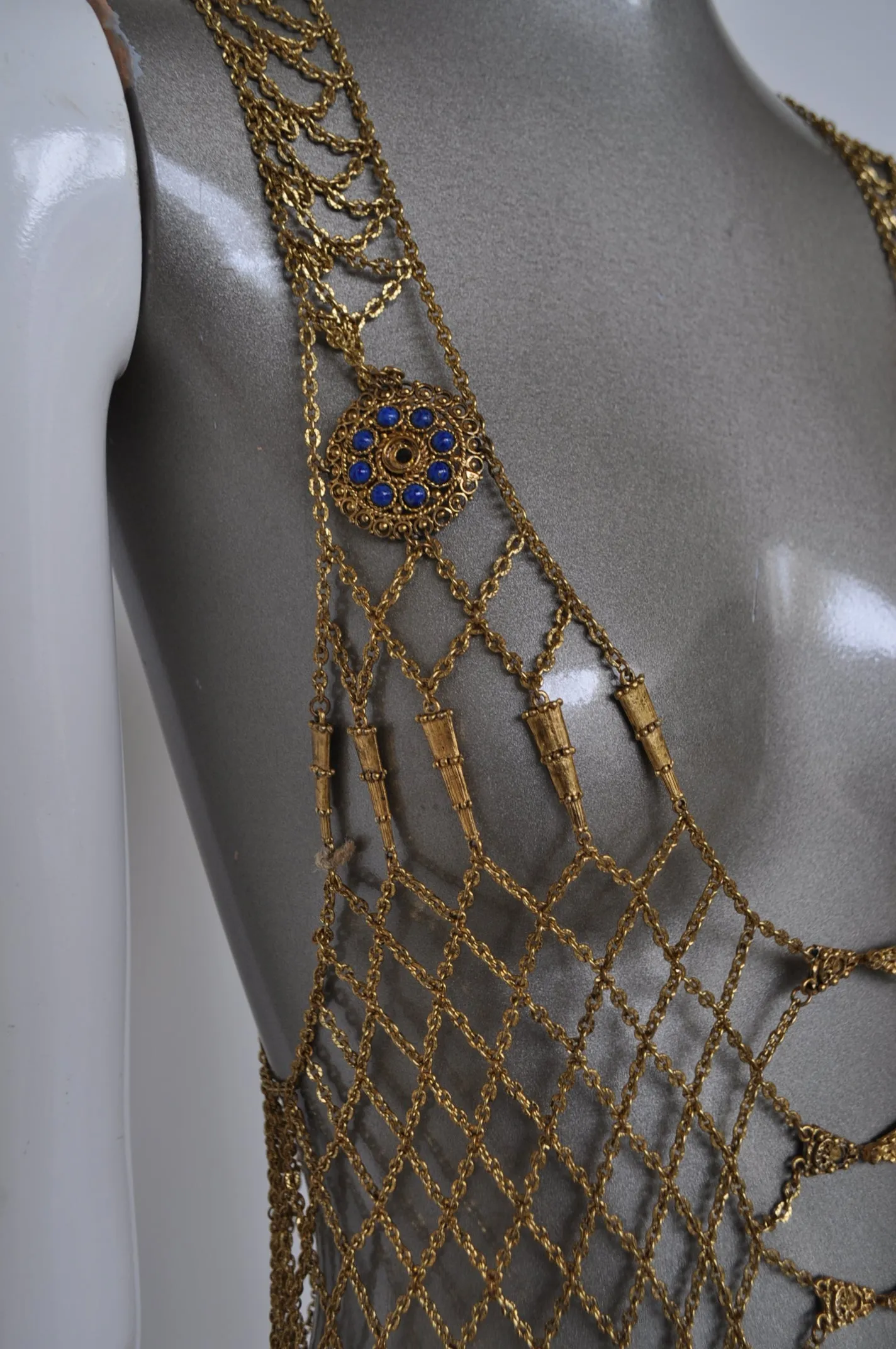 1970s Metal mesh vest Azzaro