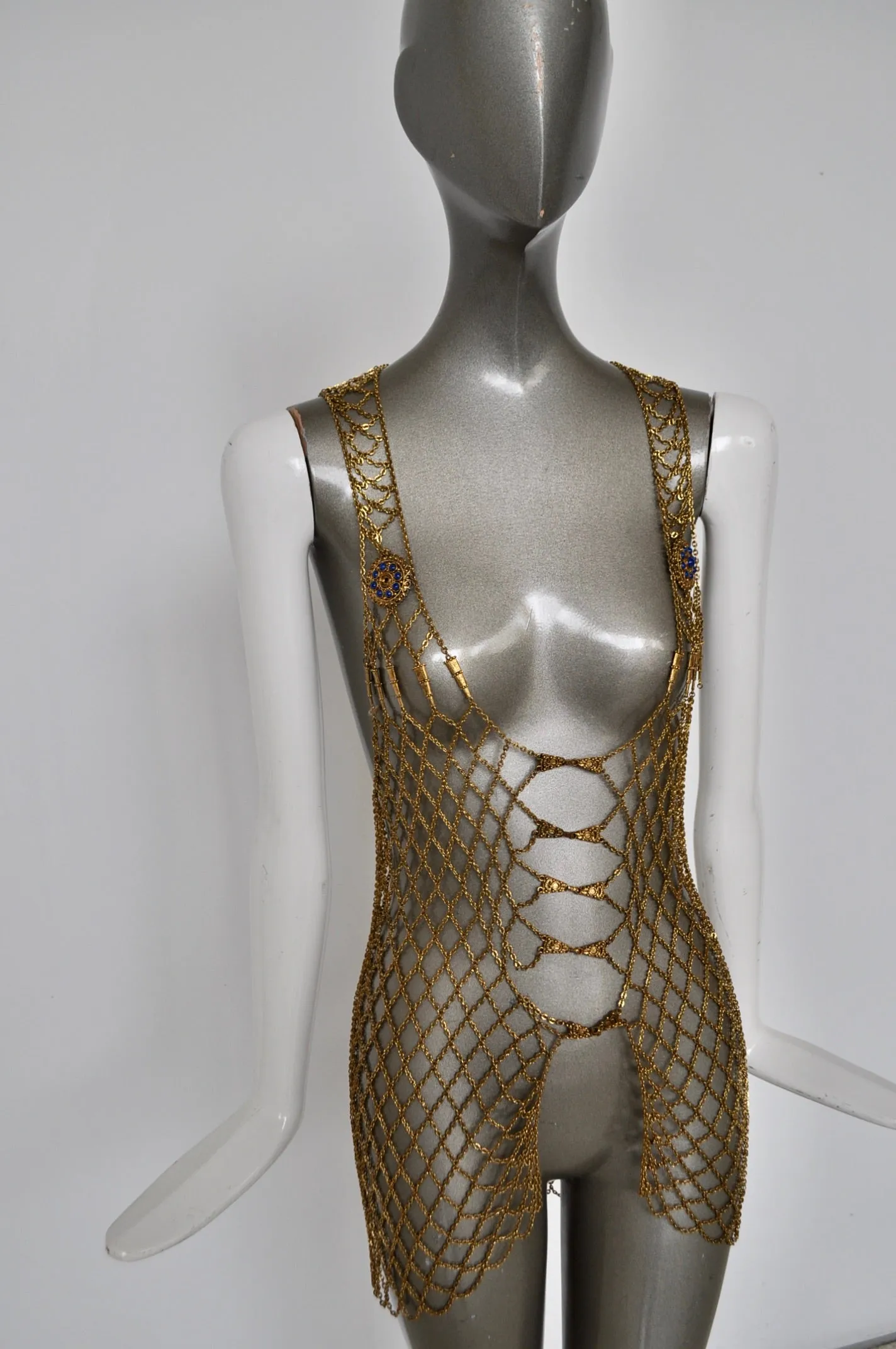 1970s Metal mesh vest Azzaro