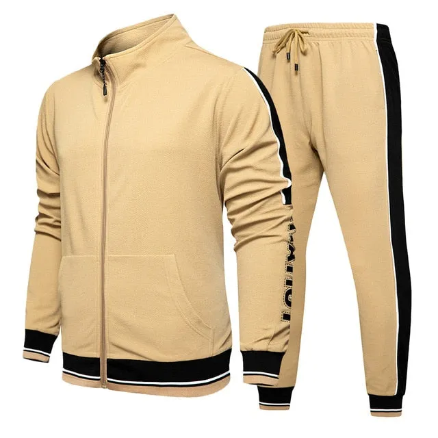 2020 New Autumn Sport Suits Men's Tracksuit Casual Sweat Suits Male Sportswear 2 Piece Set Men Sweatshirts   Pants Streetwear