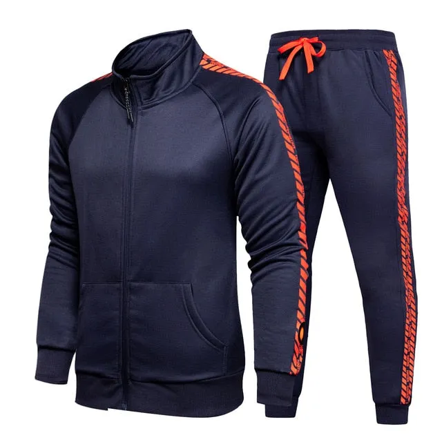 2020 New Autumn Sport Suits Men's Tracksuit Casual Sweat Suits Male Sportswear 2 Piece Set Men Sweatshirts   Pants Streetwear