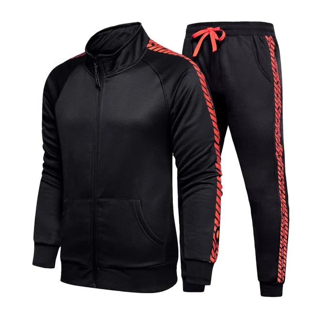 2020 New Autumn Sport Suits Men's Tracksuit Casual Sweat Suits Male Sportswear 2 Piece Set Men Sweatshirts   Pants Streetwear