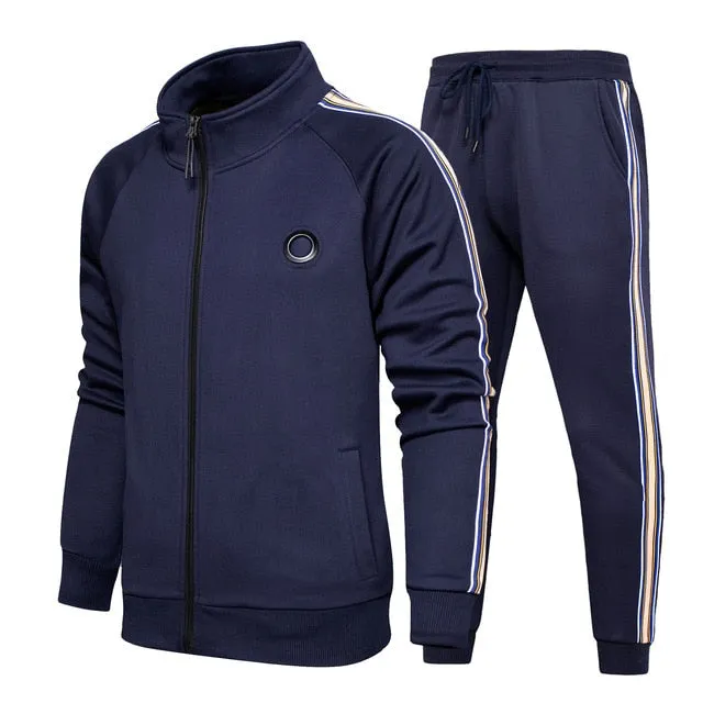 2020 New Autumn Sport Suits Men's Tracksuit Casual Sweat Suits Male Sportswear 2 Piece Set Men Sweatshirts   Pants Streetwear