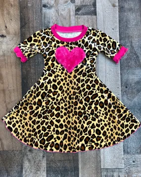 2T Valentines Day Leopard Print Dress