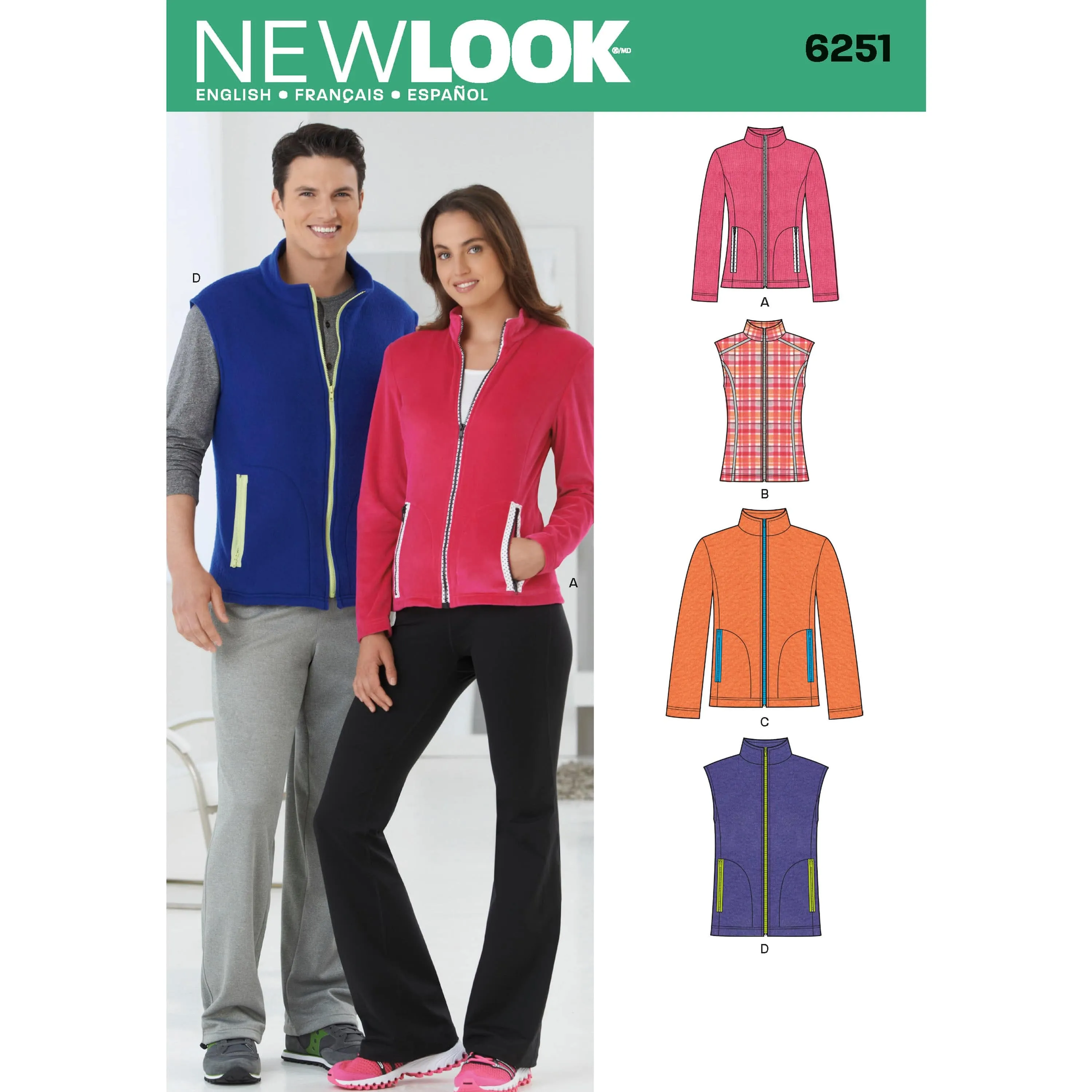 6251 Misses' and Men's Jacket or Vest