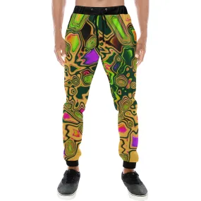 90s Color Splash Men's Big & Tall All Over Print Jogger Sweatpants