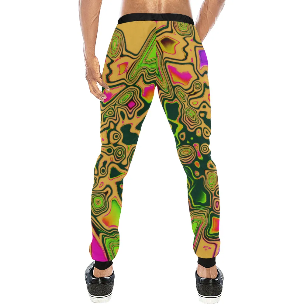 90s Color Splash Men's Big & Tall All Over Print Jogger Sweatpants