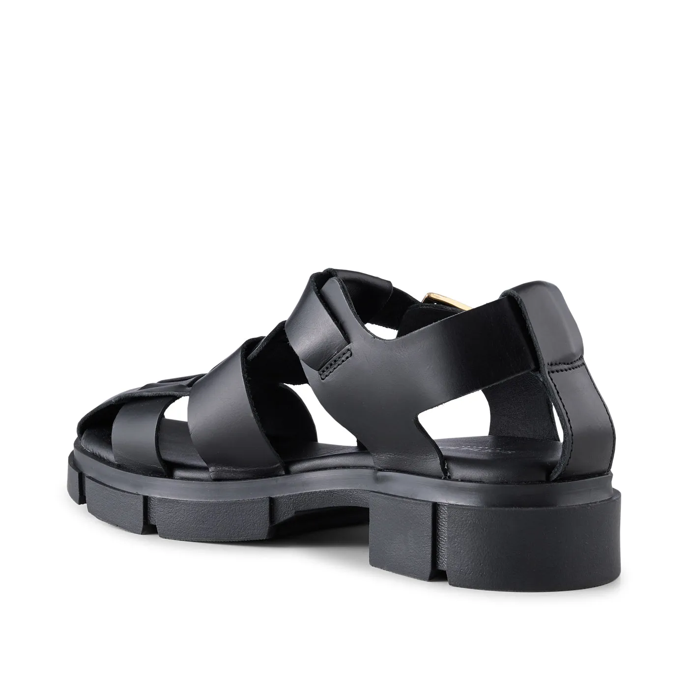 Alva sandal leather - Black