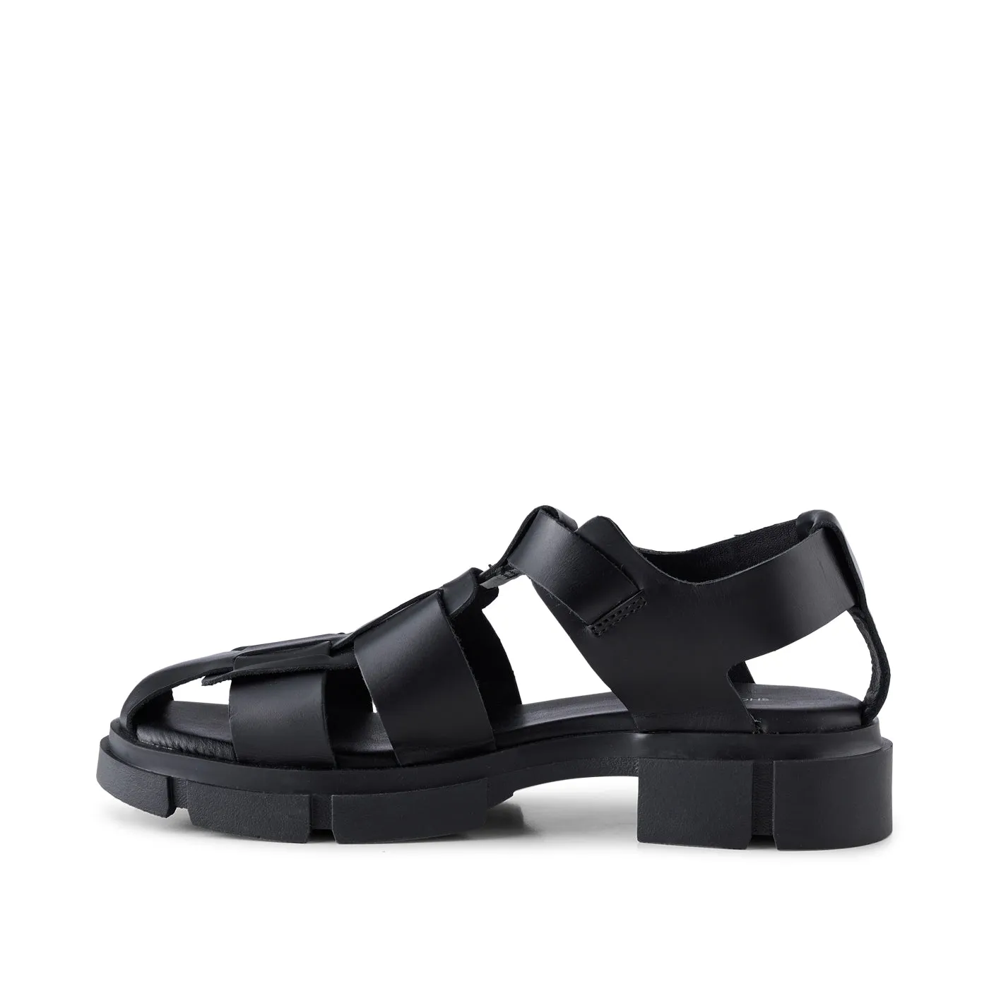 Alva sandal leather - Black