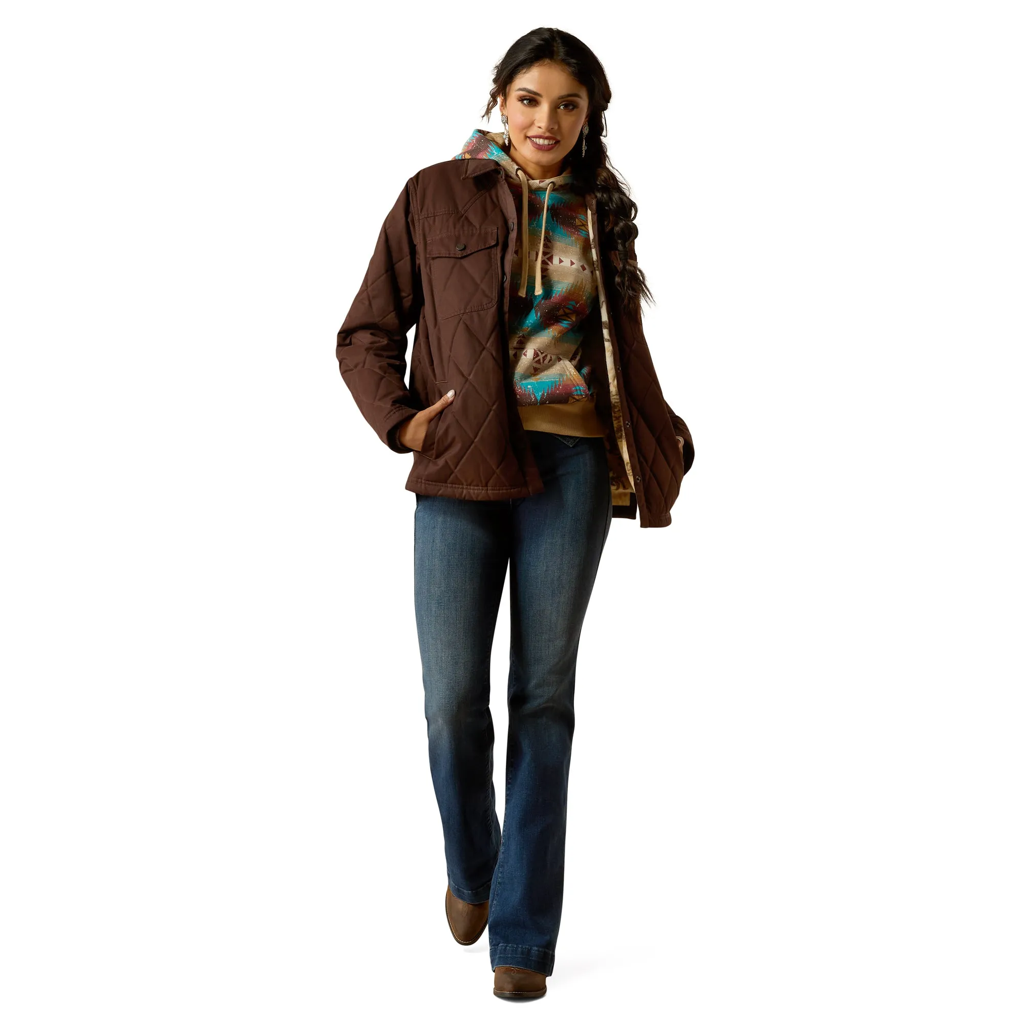 Ariat Ladies Grizzly Quilted Mole Barn Jacket 10052401