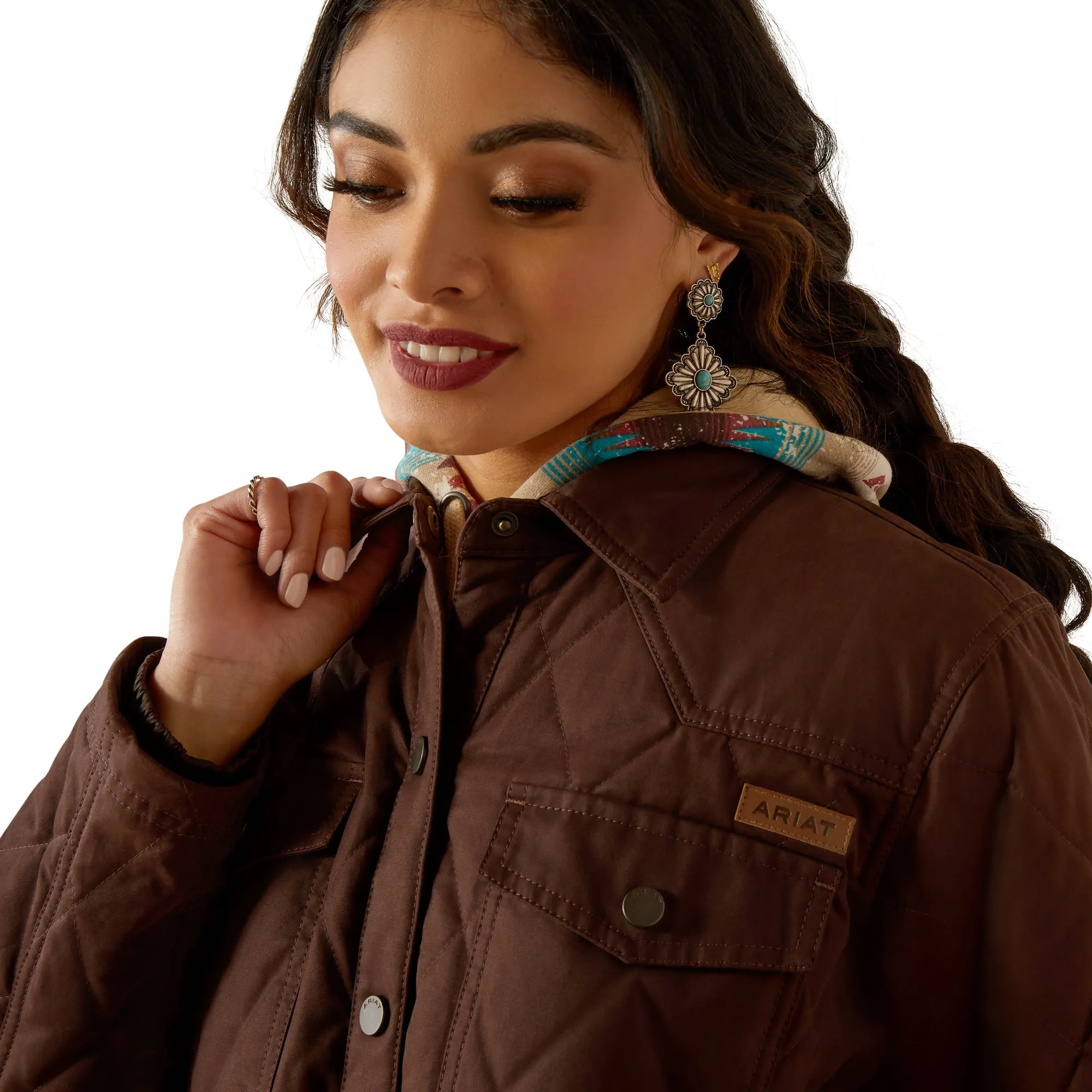 Ariat Ladies Grizzly Quilted Mole Barn Jacket 10052401