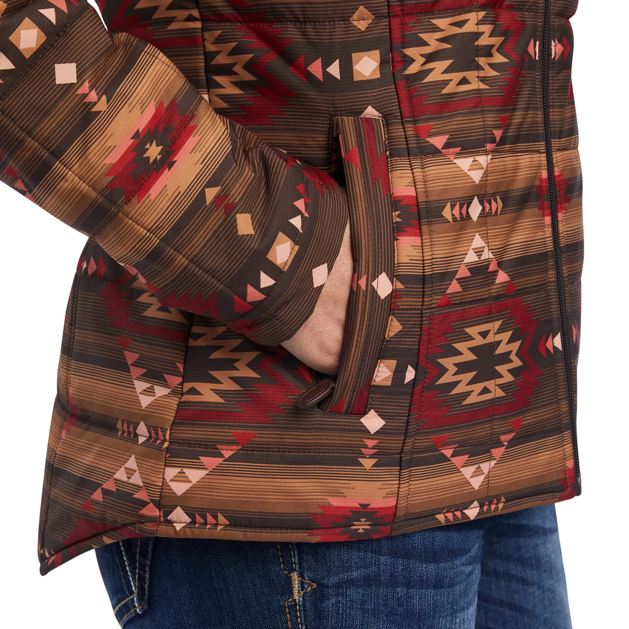 Ariat® Ladies R.E.A.L.™ Aztec Printed Brown Jacket 10041582