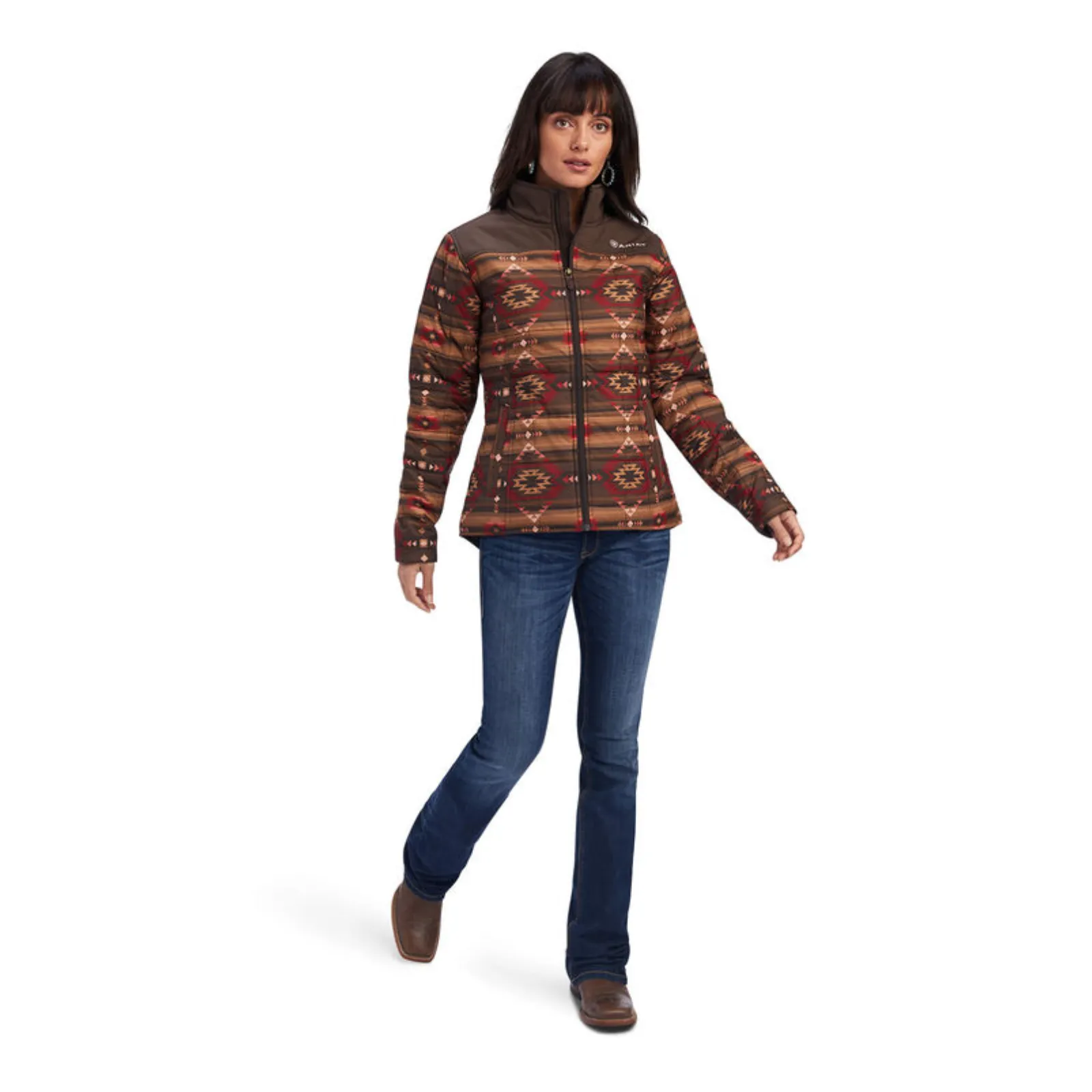 Ariat® Ladies R.E.A.L.™ Aztec Printed Brown Jacket 10041582