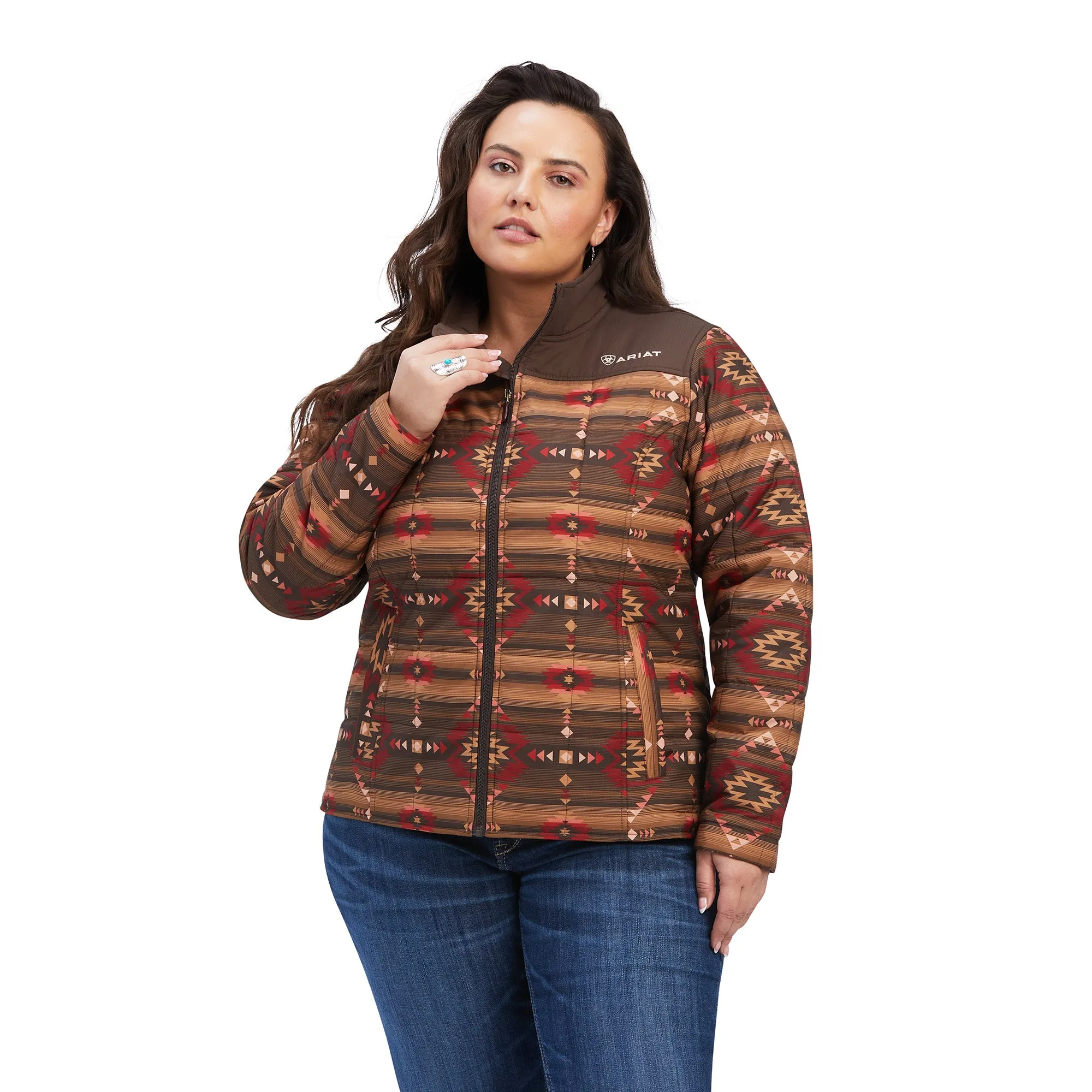 Ariat® Ladies R.E.A.L.™ Aztec Printed Brown Jacket 10041582