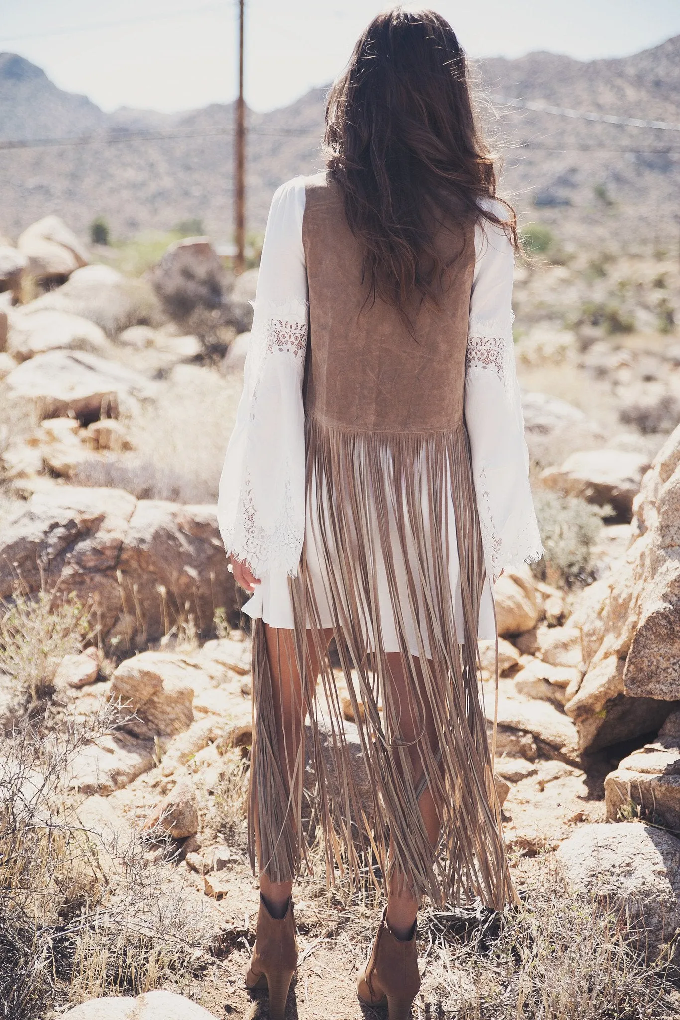 Ashlen Suede Fringe Vest