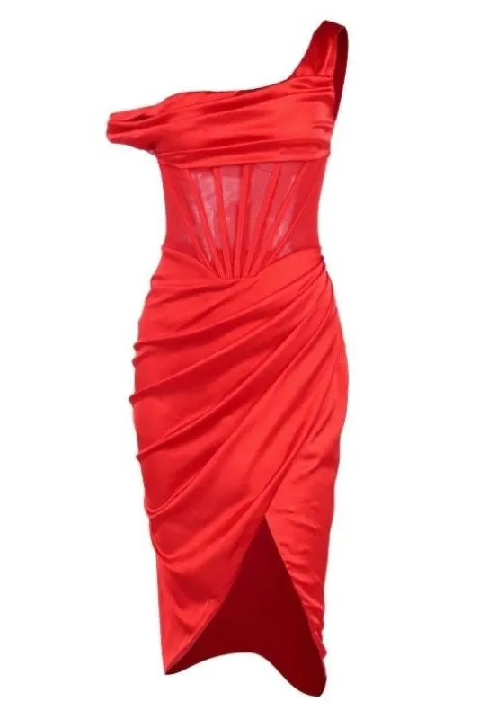 Ava Bodycon Dress - Lipstick Red