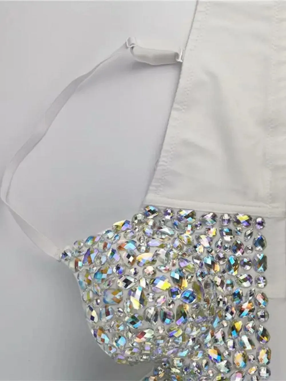 Avy Rhinestone Bustier Crop Top