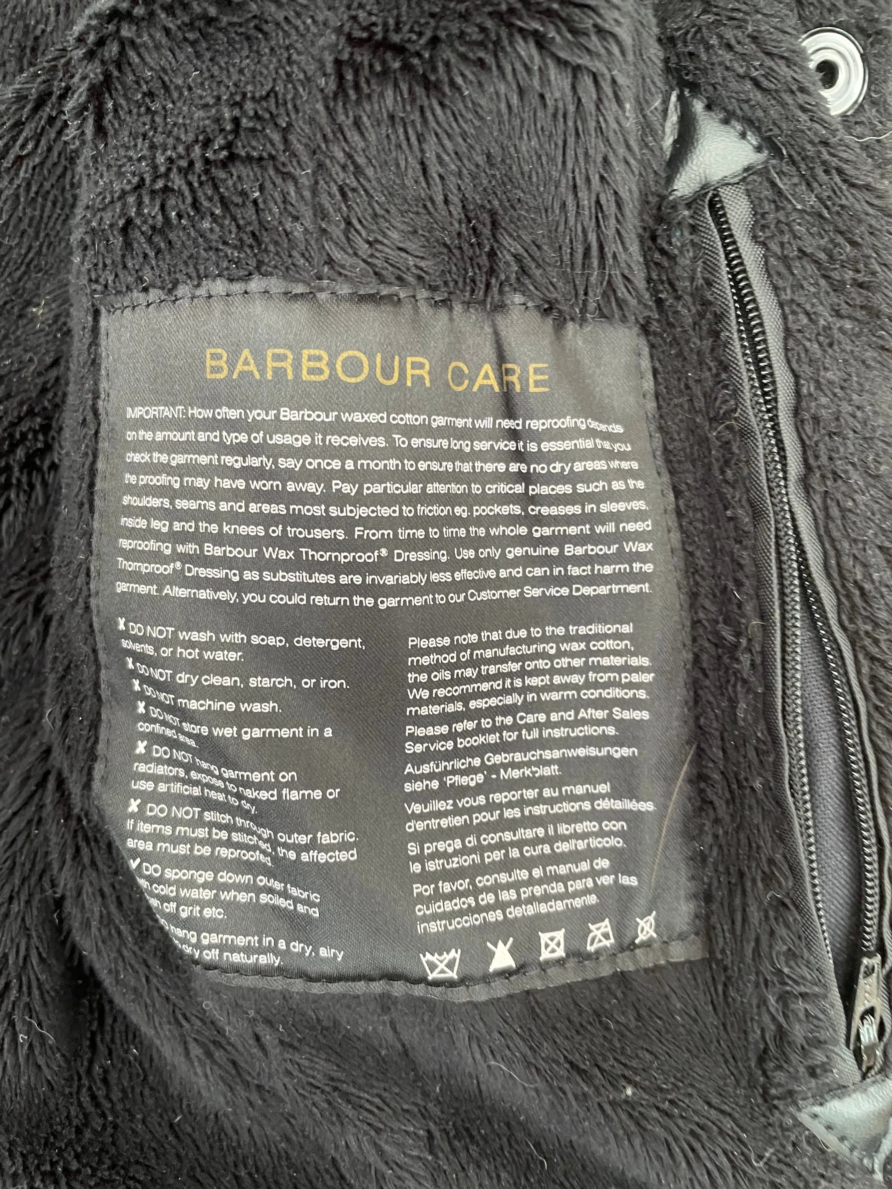 Barbour Jacket Size 8