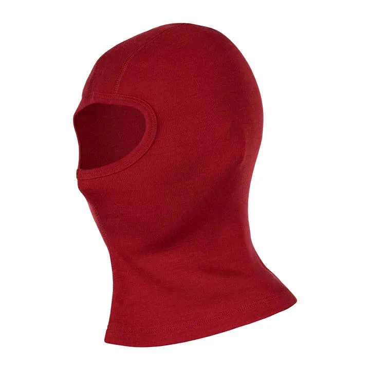 Base Layer Merino Wool Balaclava, Cherry Red