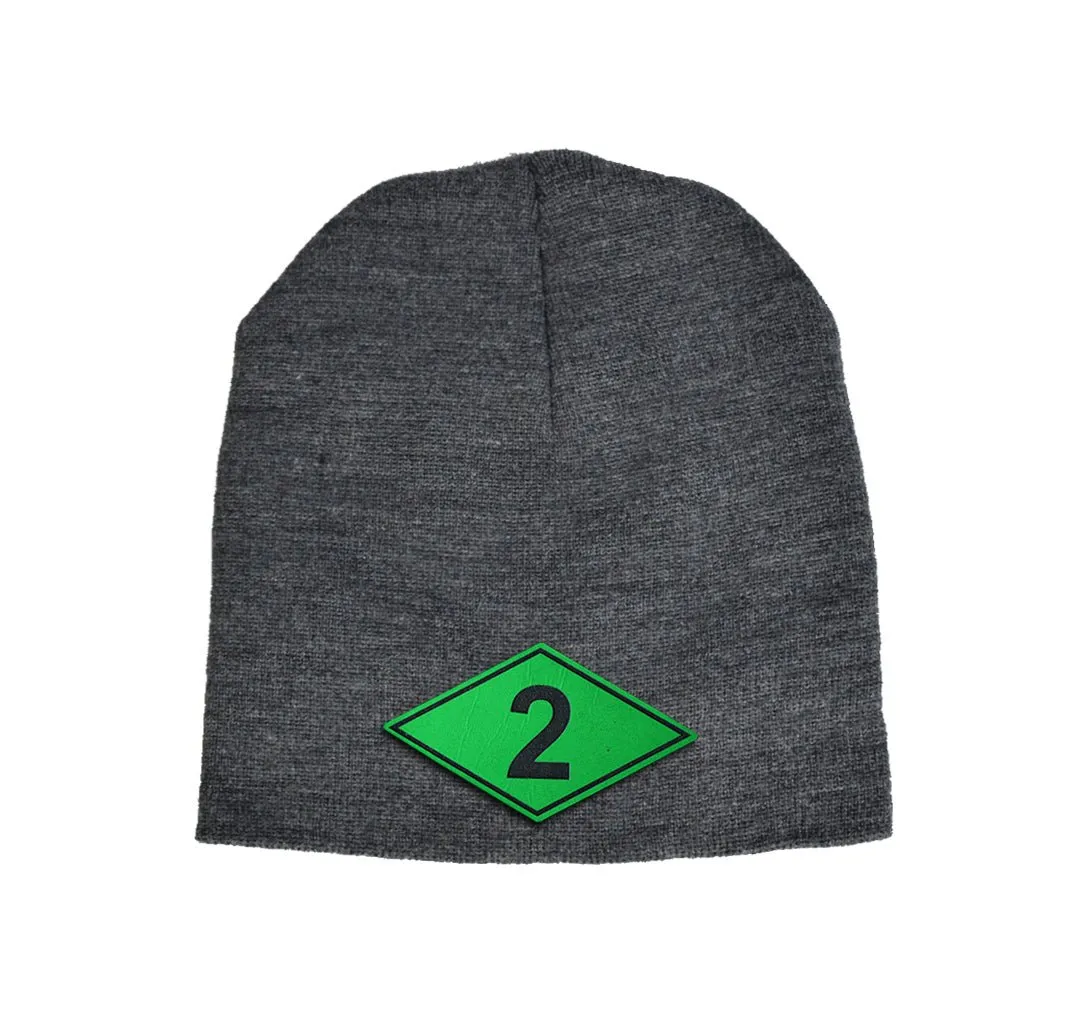 Battalion Diamond Green Leather Beanie