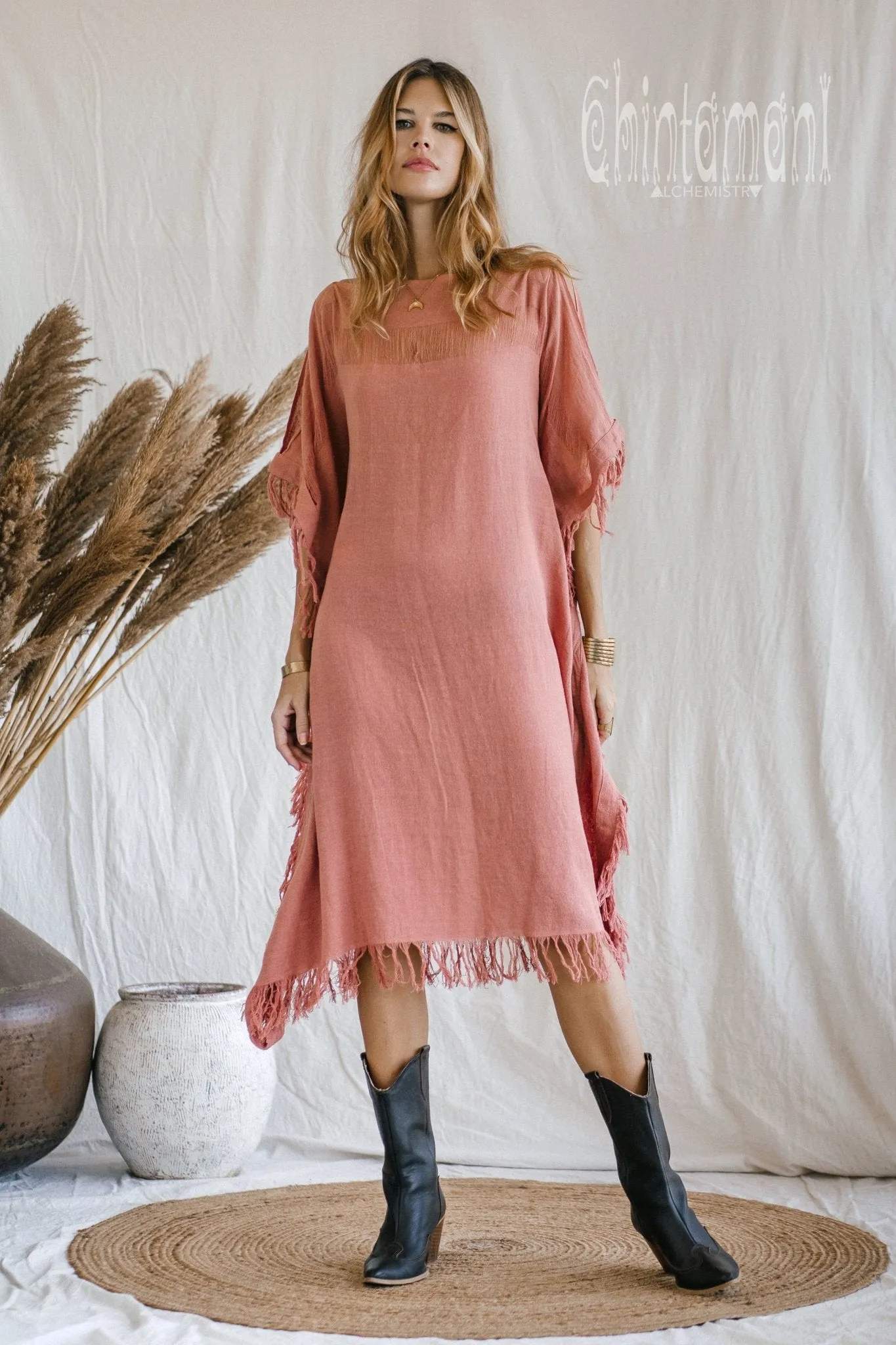 Beach Poncho Dress / Soft Pink