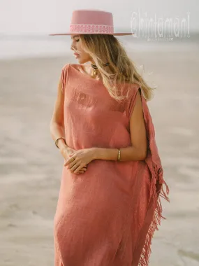 Beach Poncho Dress / Soft Pink