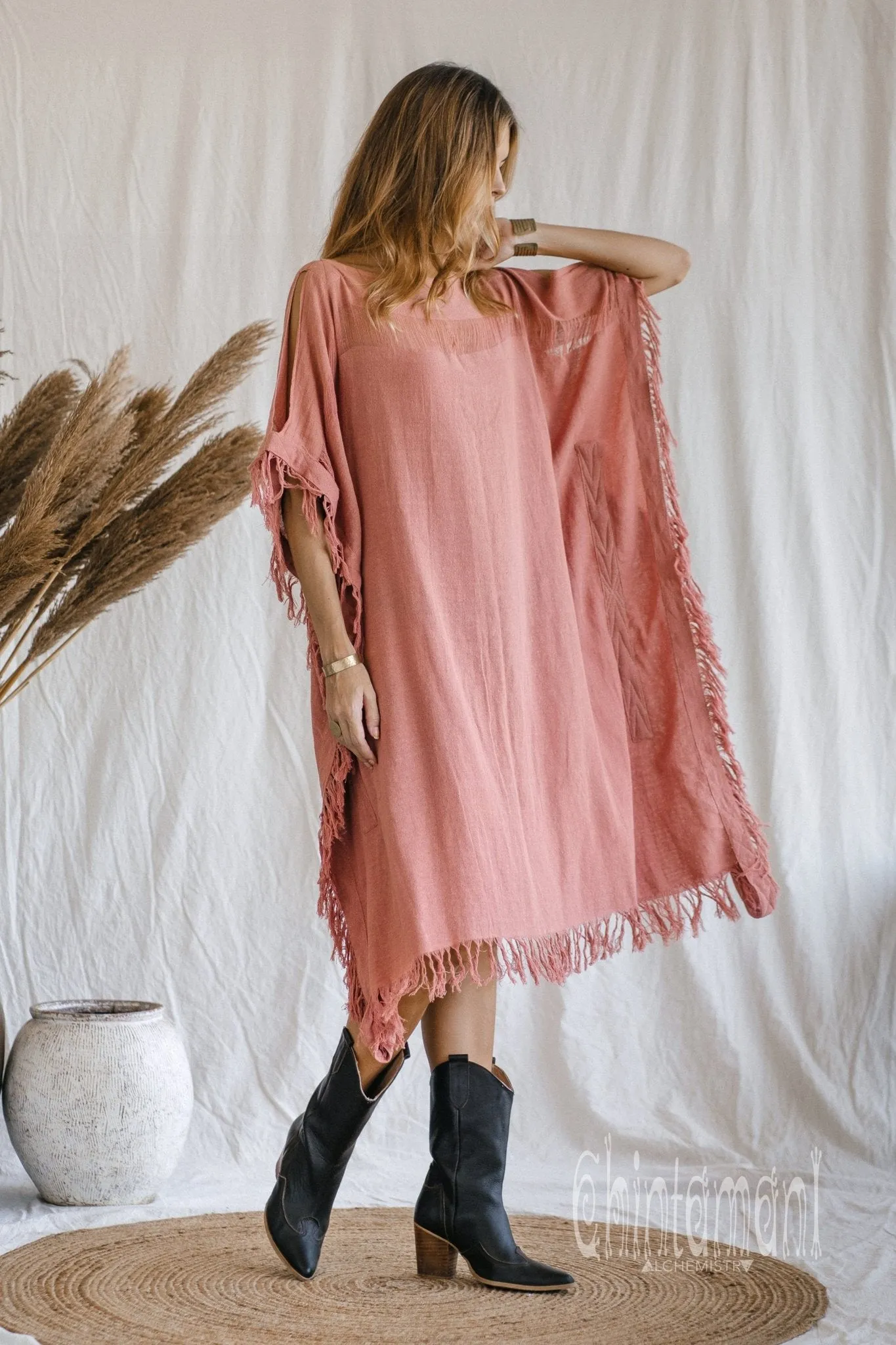 Beach Poncho Dress / Soft Pink