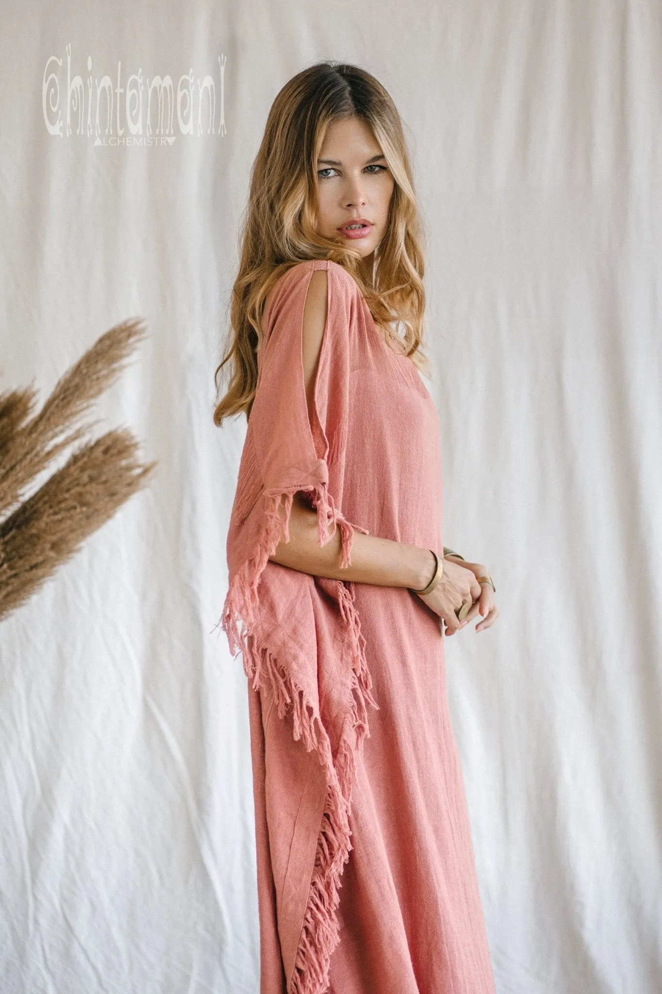 Beach Poncho Dress / Soft Pink