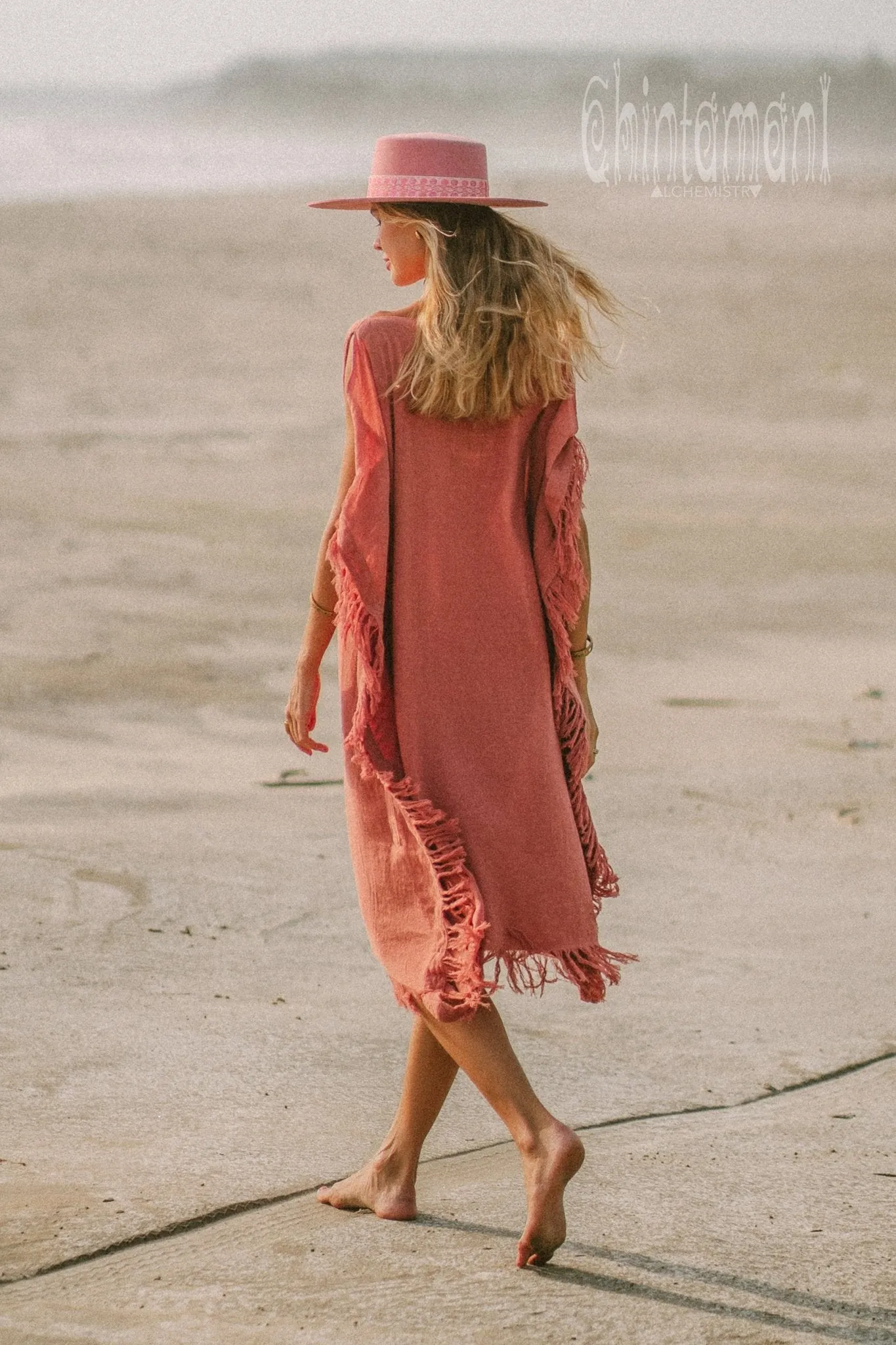 Beach Poncho Dress / Soft Pink