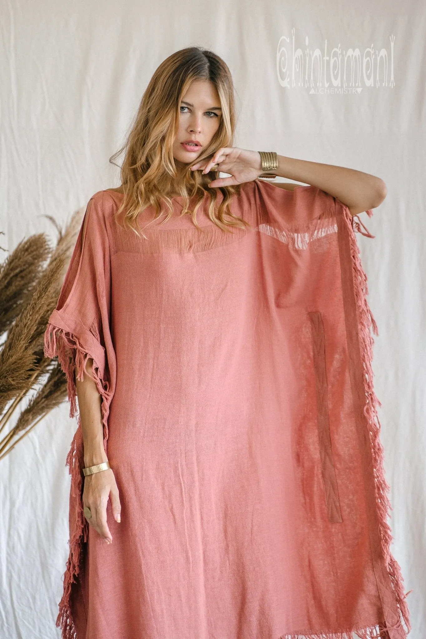 Beach Poncho Dress / Soft Pink