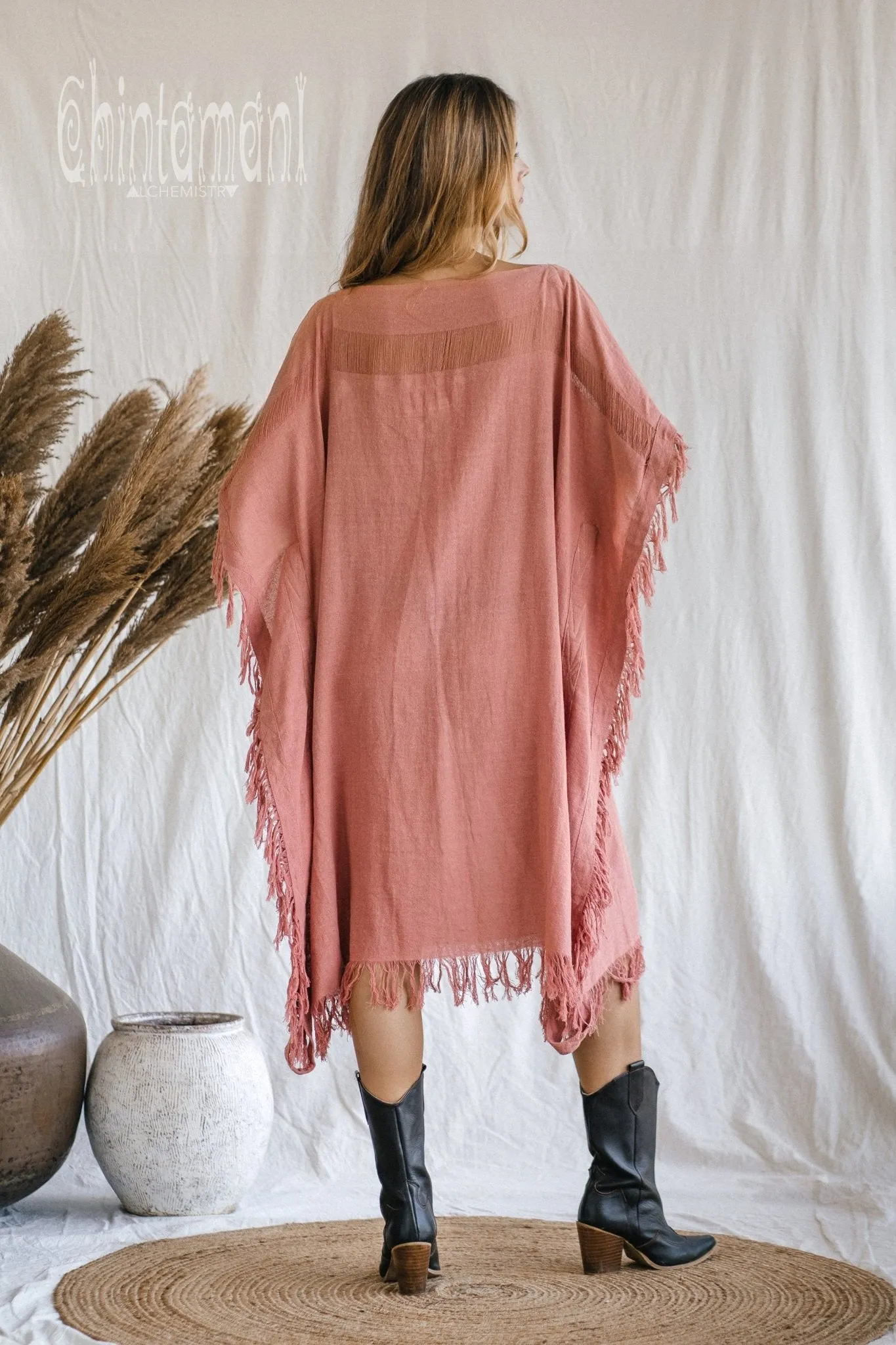 Beach Poncho Dress / Soft Pink