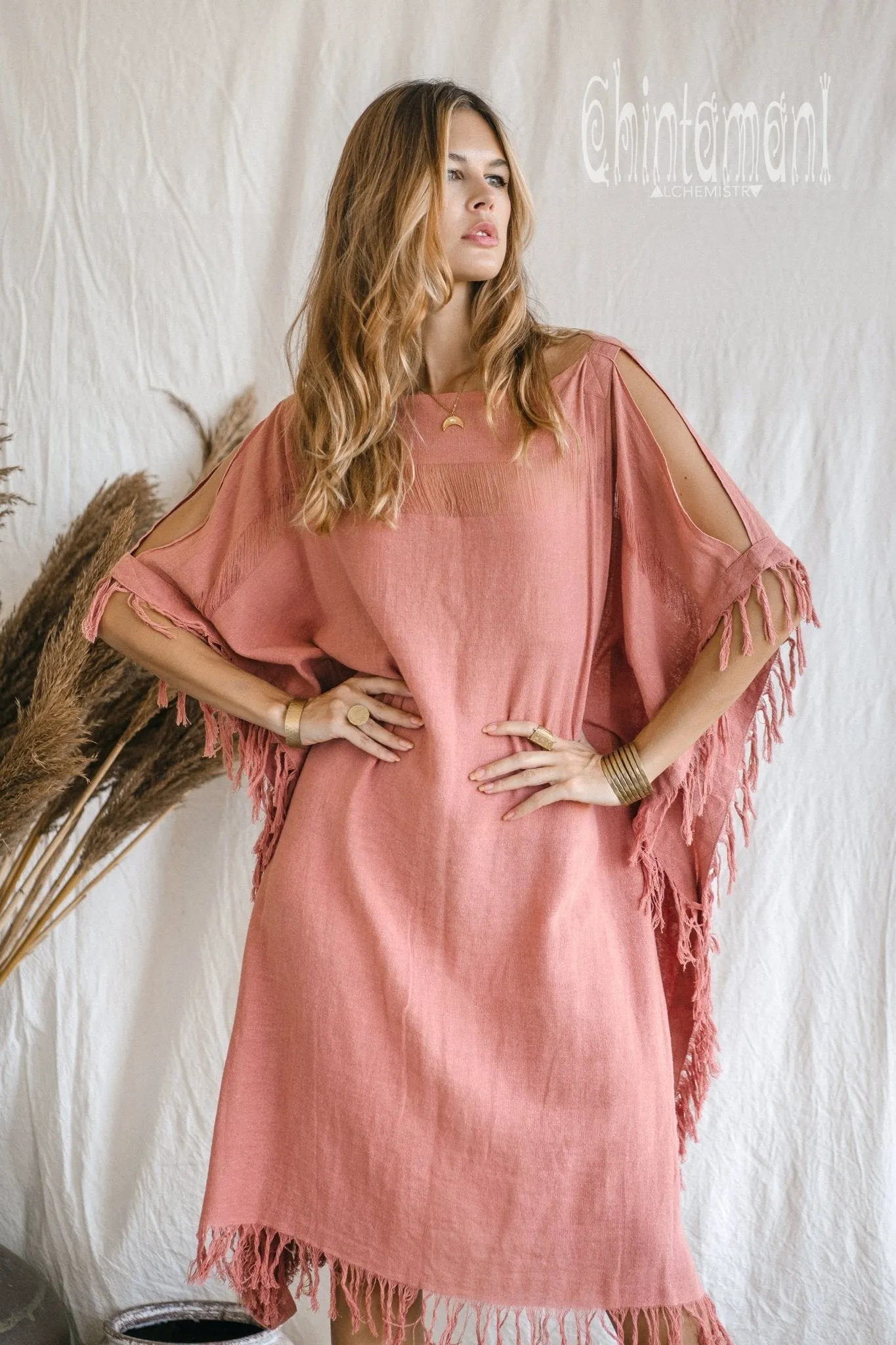 Beach Poncho Dress / Soft Pink