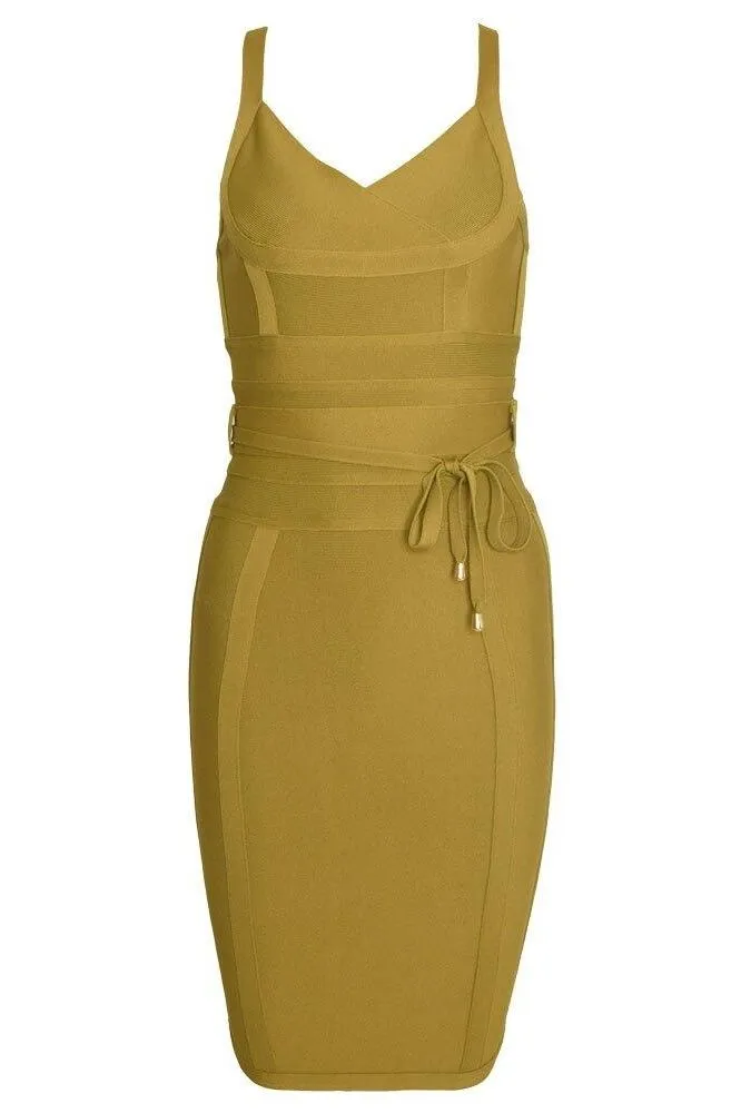 Bek Bandage Dress - Olive Green