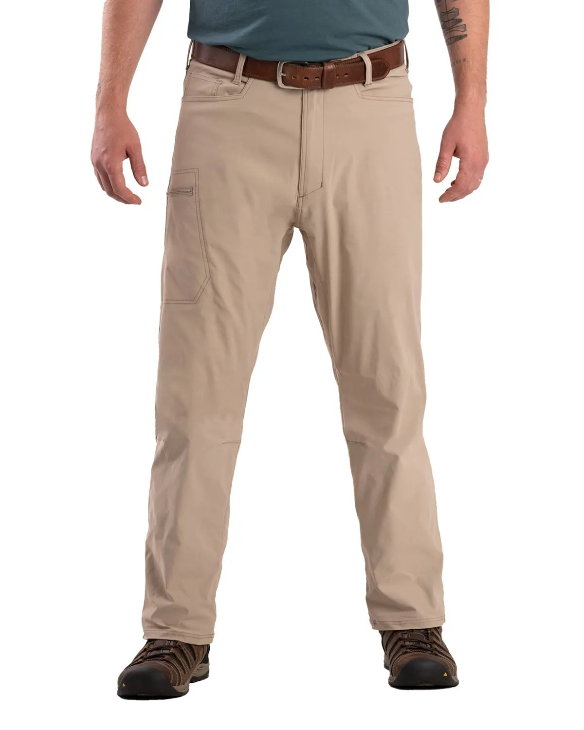 Berne Mens Lightweight Flex Pro Beige Nylon Blend Pants