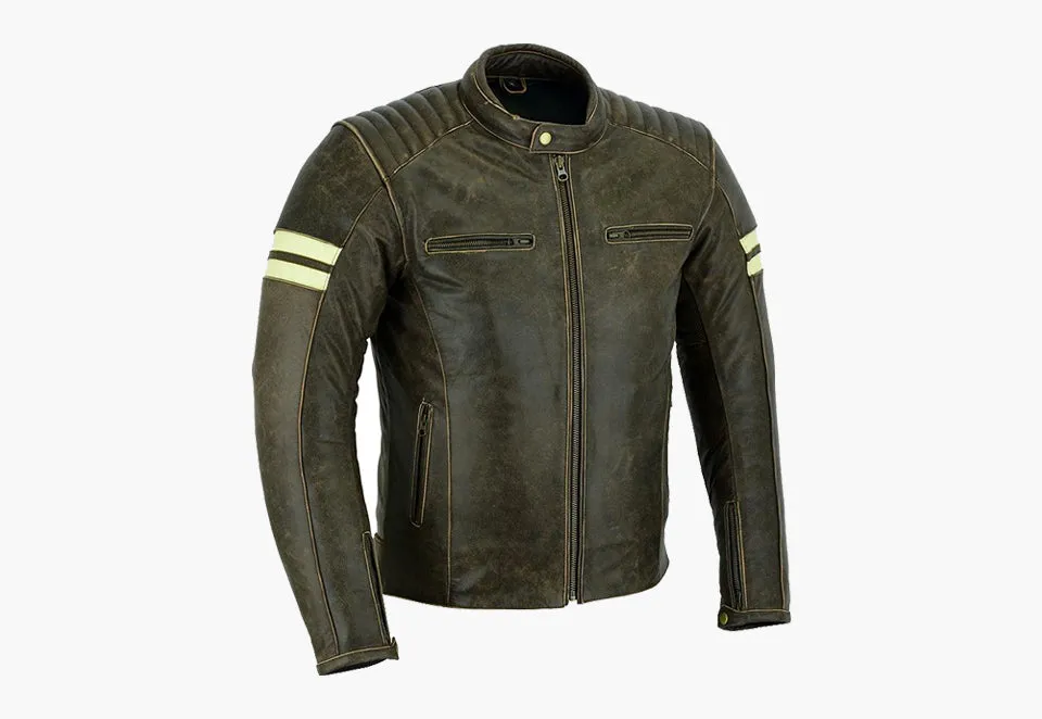 BGA Roadster Classic Leather Jacket Brown