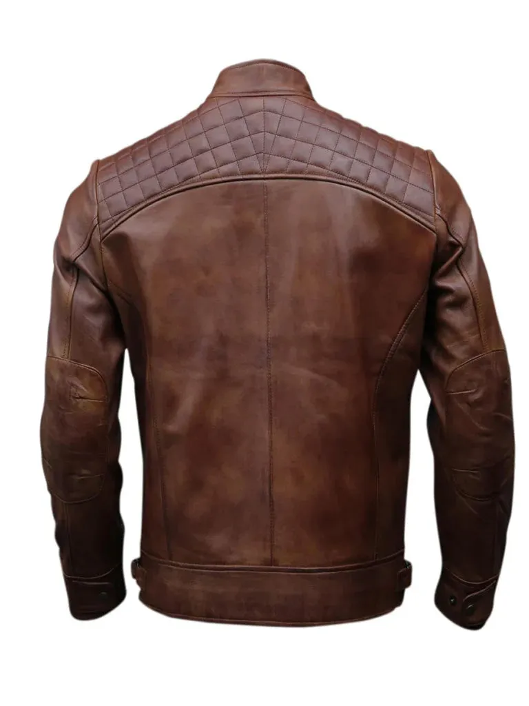 Biker Quilted Leather Jacket