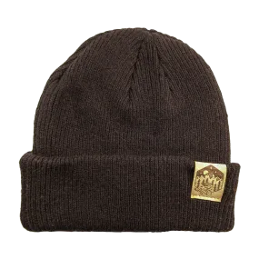 Black Foothill Falls 100% Merino Wool Beanie Hat