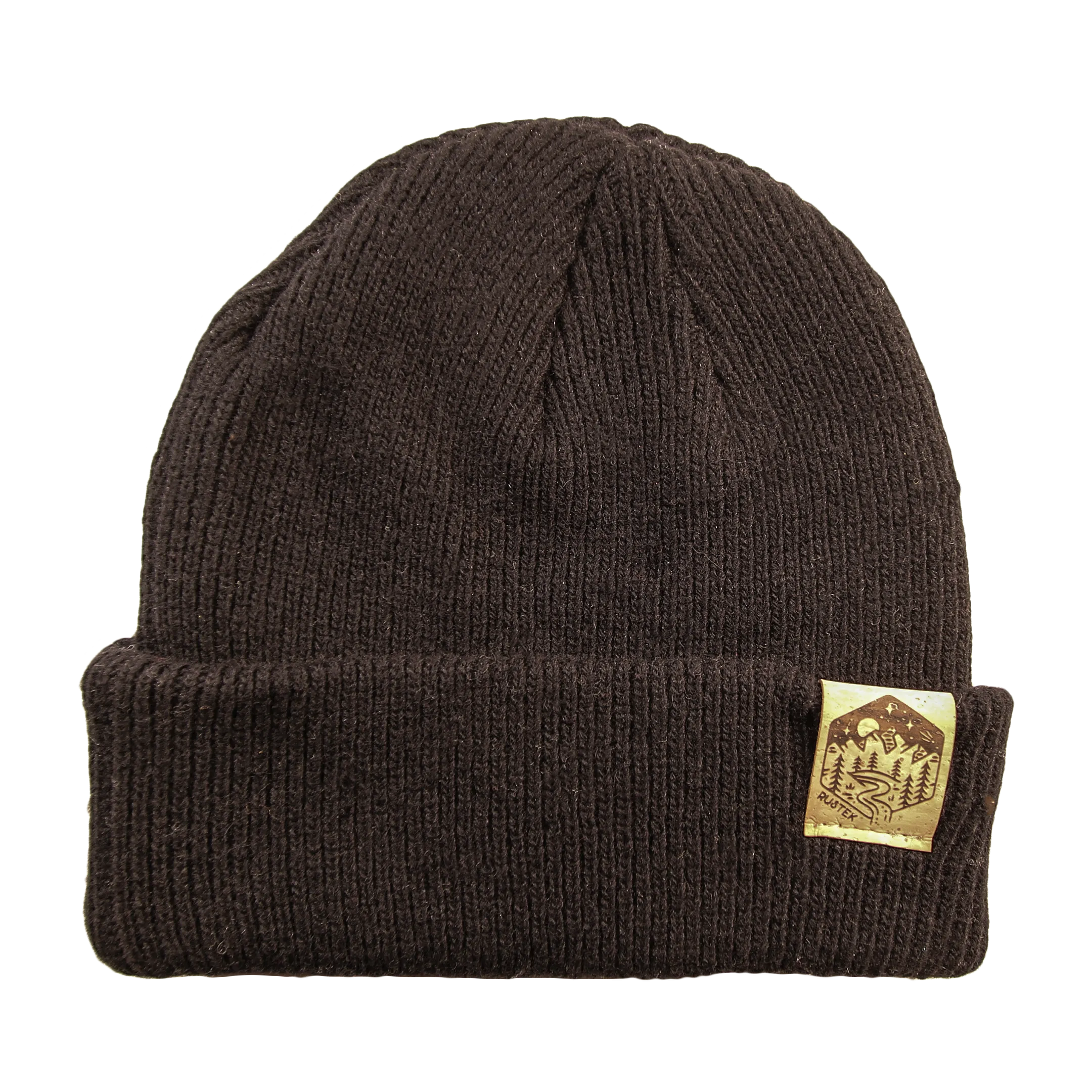 Black Foothill Falls 100% Merino Wool Beanie Hat