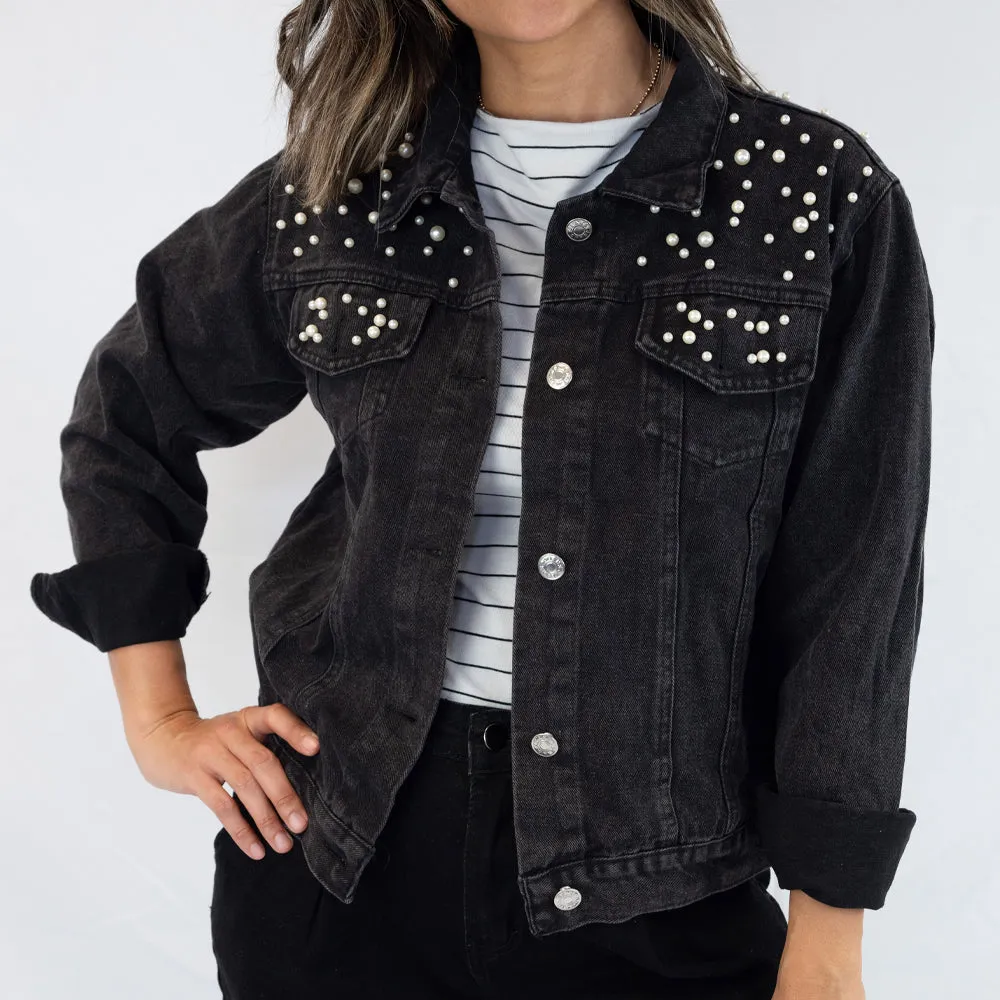 (Black Pearl) Till Death Denim Jacket