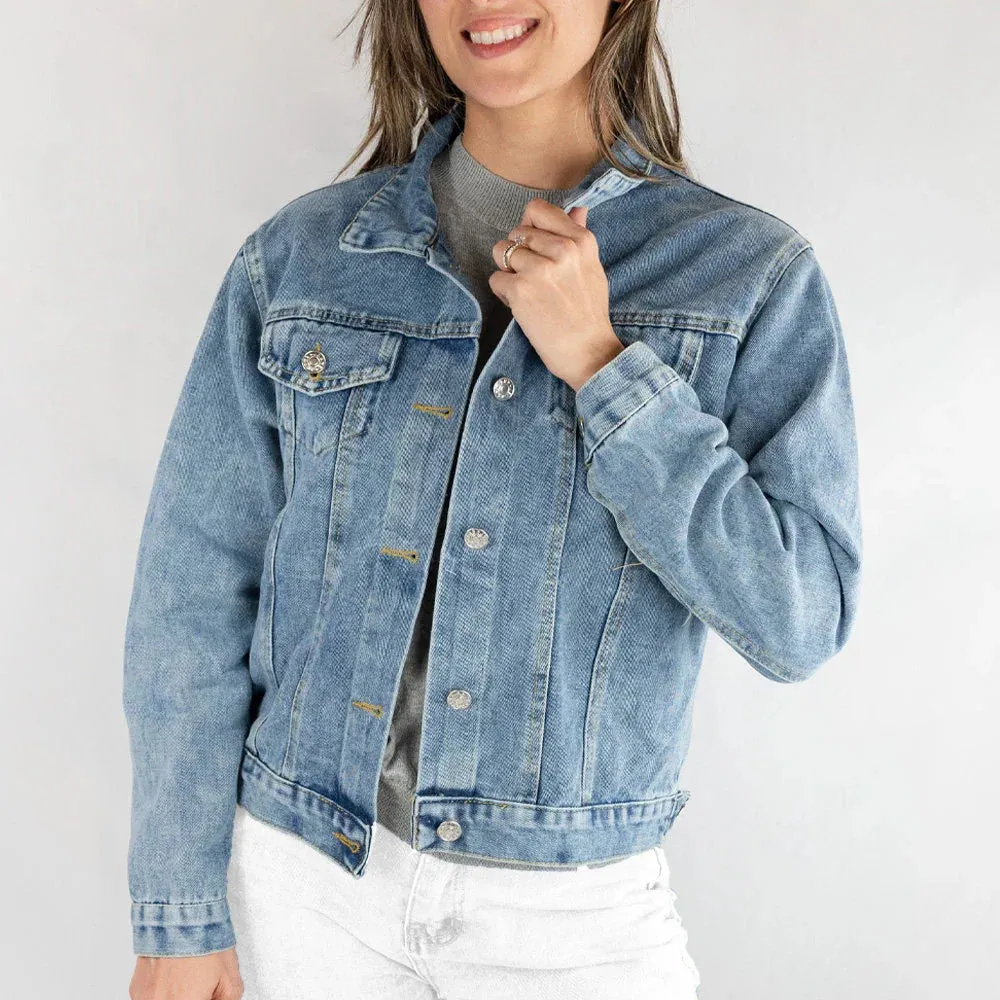 (Blue Denim) Custom Mrs Denim Jackets