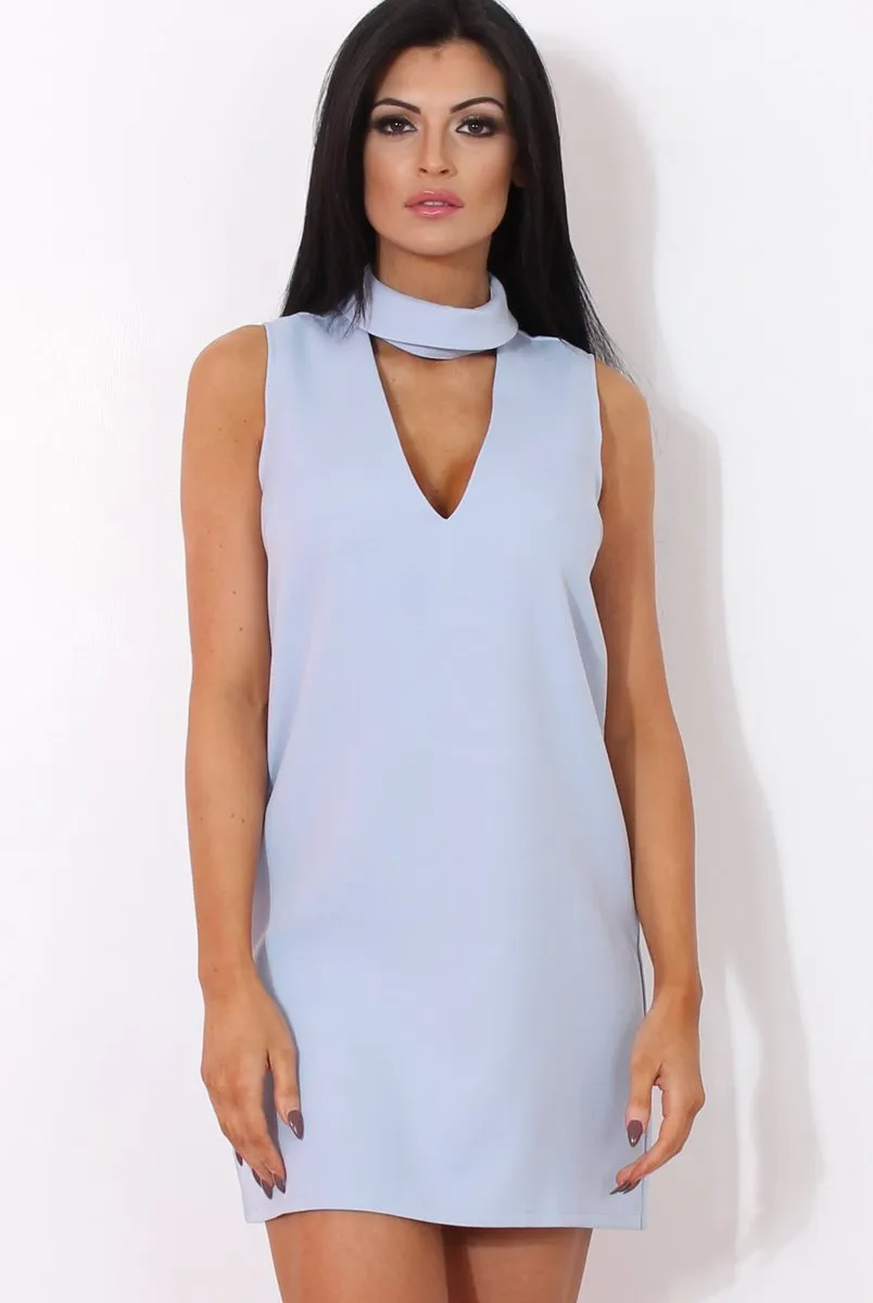 Blue V Front Dress-Grace