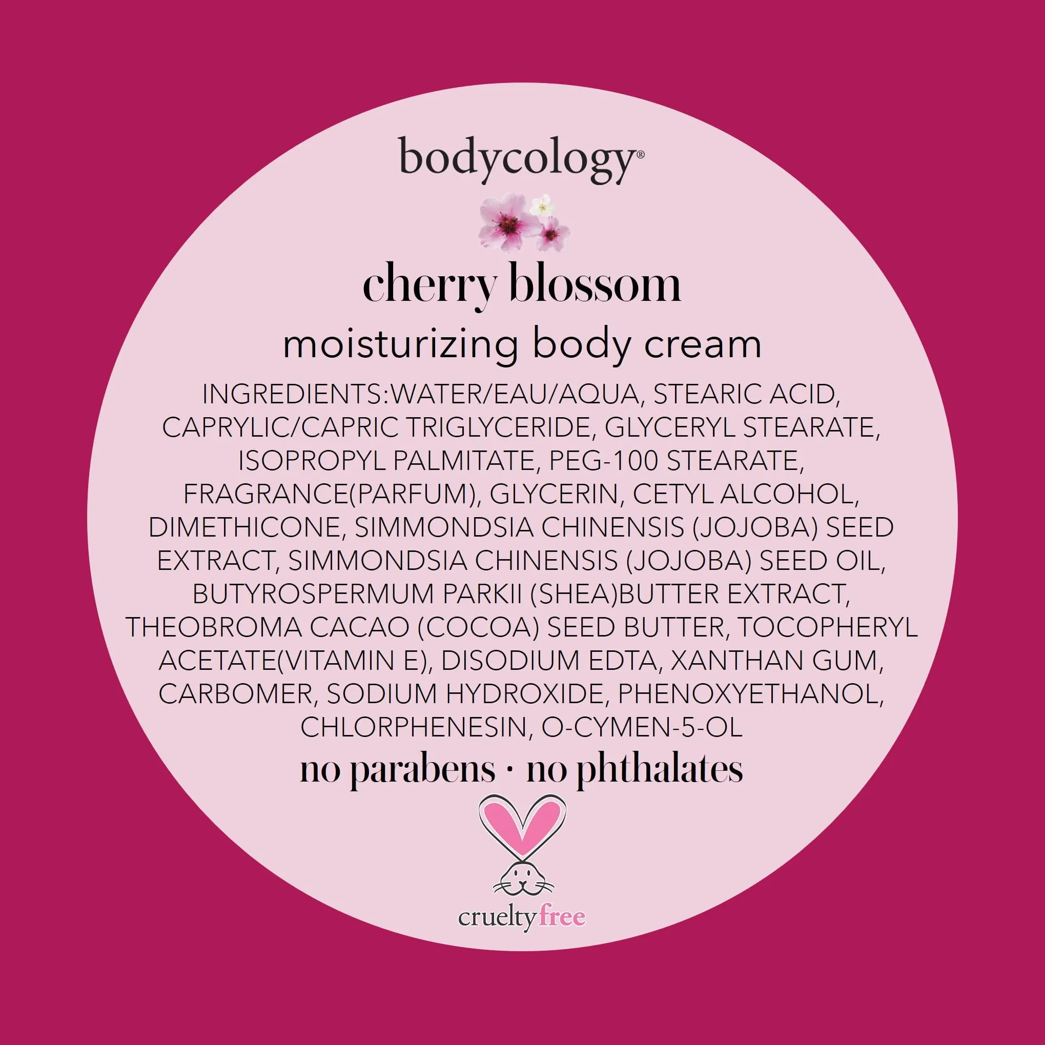 Bodycology Moisturizing Body Cream, Cherry Blossom, 8 oz