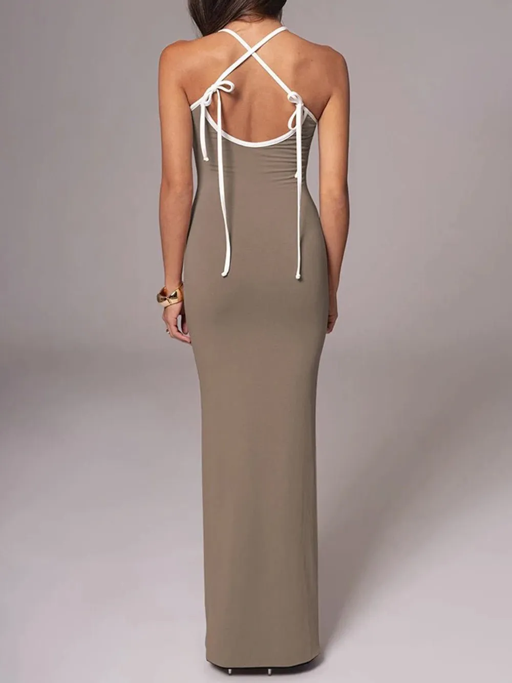 Brooke Backless Bodycon Maxi Dress