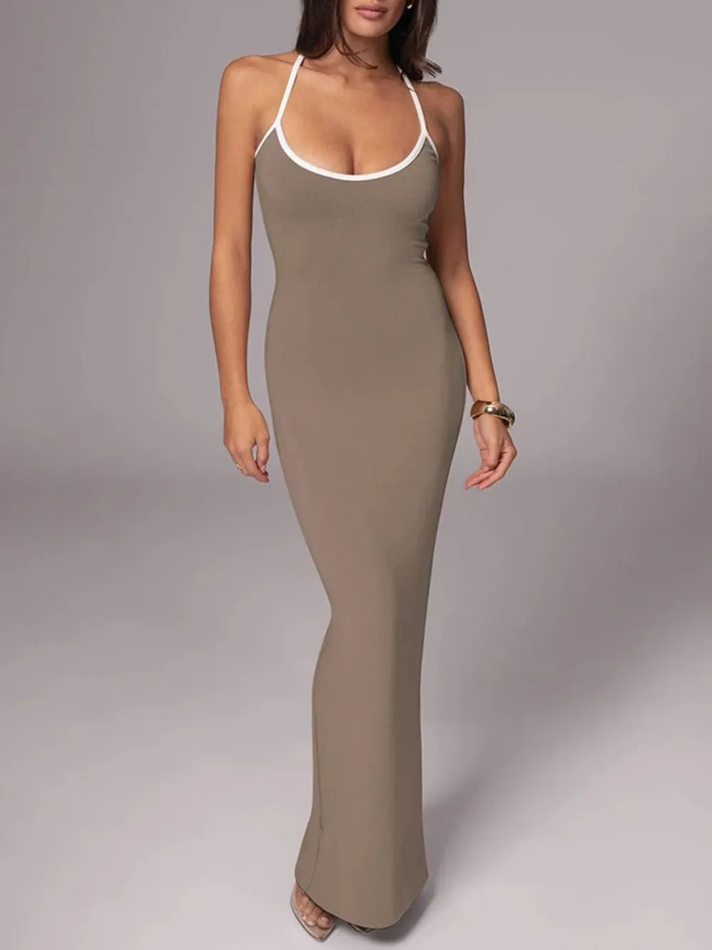 Brooke Backless Bodycon Maxi Dress