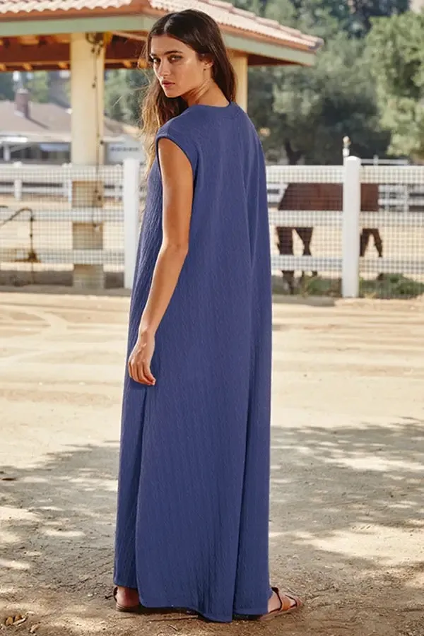 Bucketlist Wide Leg Textured Solid Jumpsuit