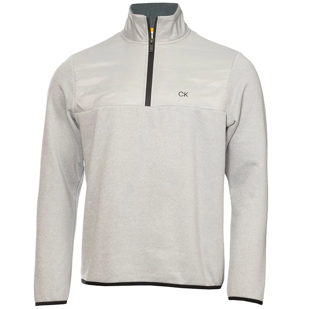 Calvin Klein Ramond Hybrid 1/4 Zip Pullover - Silver Marl