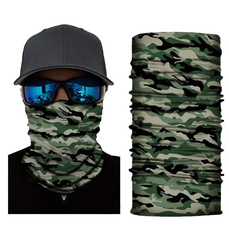 Camouflage Cycling Face Mask Tactical Military Scarf Neck Gaiter Men Seamless Bandana Women Headband Balaclava Tube Face Shield