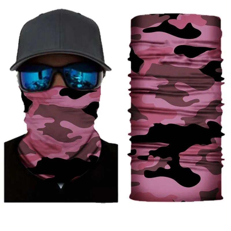 Camouflage Cycling Face Mask Tactical Military Scarf Neck Gaiter Men Seamless Bandana Women Headband Balaclava Tube Face Shield