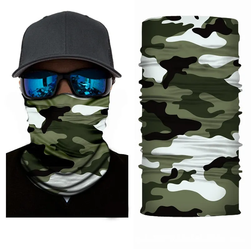 Camouflage Cycling Face Mask Tactical Military Scarf Neck Gaiter Men Seamless Bandana Women Headband Balaclava Tube Face Shield